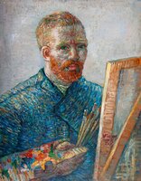 Zelfportret als Schilder Van Gogh reproductie, geschilderd in olieverf op doek