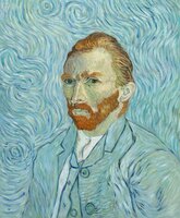 Zelfportret Vincent van Gogh reproductie, geschilderd in olieverf op doek