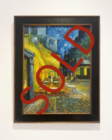 Cafe Terras ingelijste Vincent van Gogh replica, geschilderd in olieverf op doek