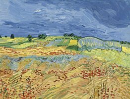 Korenvelden Van Gogh Reproductie, geschilderd in olieverf op doek