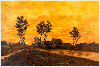 Landscape at Sunset Van Gogh Reproduction