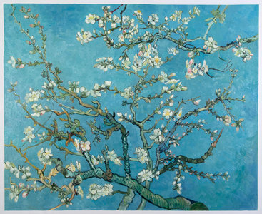 Cursisten schilderen Amandelbloesem van Van Gogh - Atelier Helderkunst